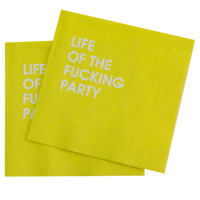 Chez Gagné - Life of the Fucking Party - Colorful Cocktail Napkins