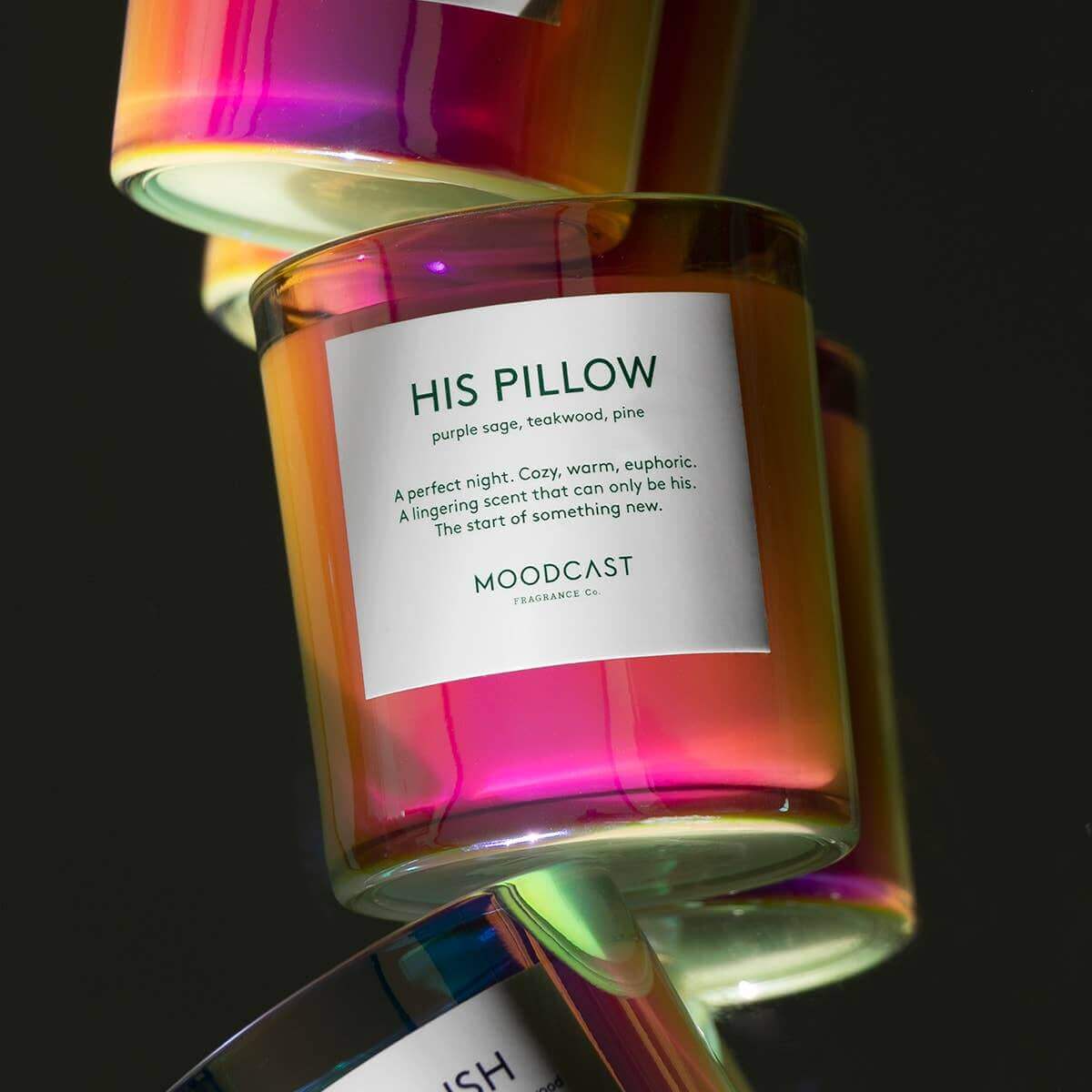 Moodcast Fragrance Co. - His Pillow - 8oz Coconut Wax Candle - Tarvos Boutique