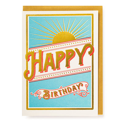 Archivist Gallery - Star Burst Happy Birthday Greeting Card