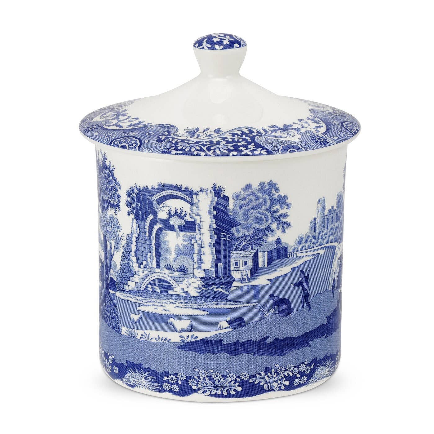 Spode - Spode Blue Italian 7.5 Inch Storage Jar