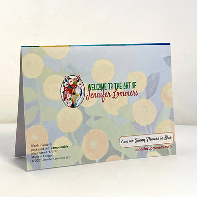 Jennifer Lommers - Sunny Flowers Blank Note Card