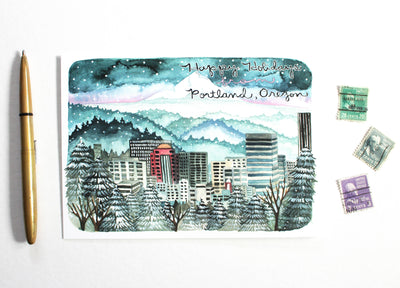 michele maule - Holiday Card - Downtown Portland