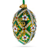 BestPysanky - Jewels on Green Glass Egg Ornament