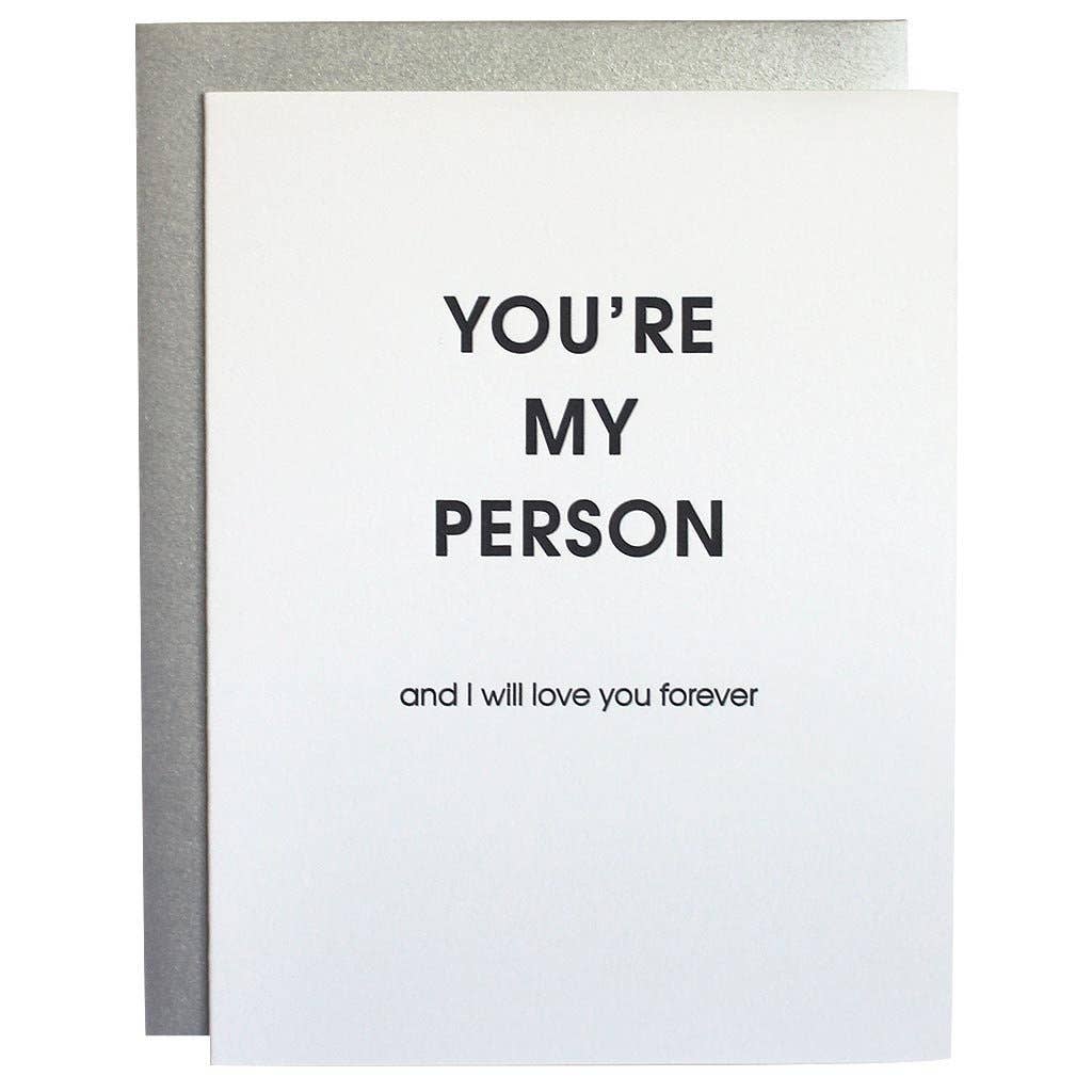 Chez Gagné - You're My Person Letterpress Greeting Card