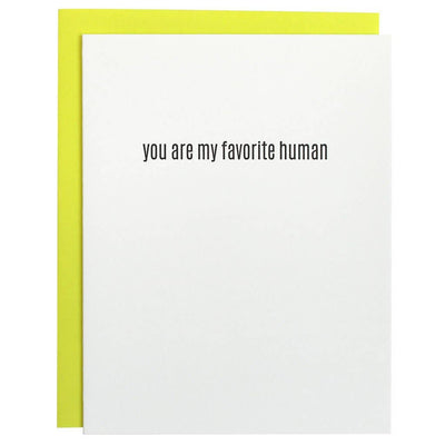 Chez Gagné - Favorite Human Letterpress Greeting Card