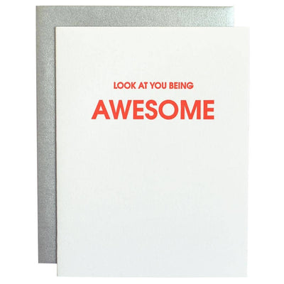 Chez Gagné - Look at You Being Awesome Letterpress Greeting Card