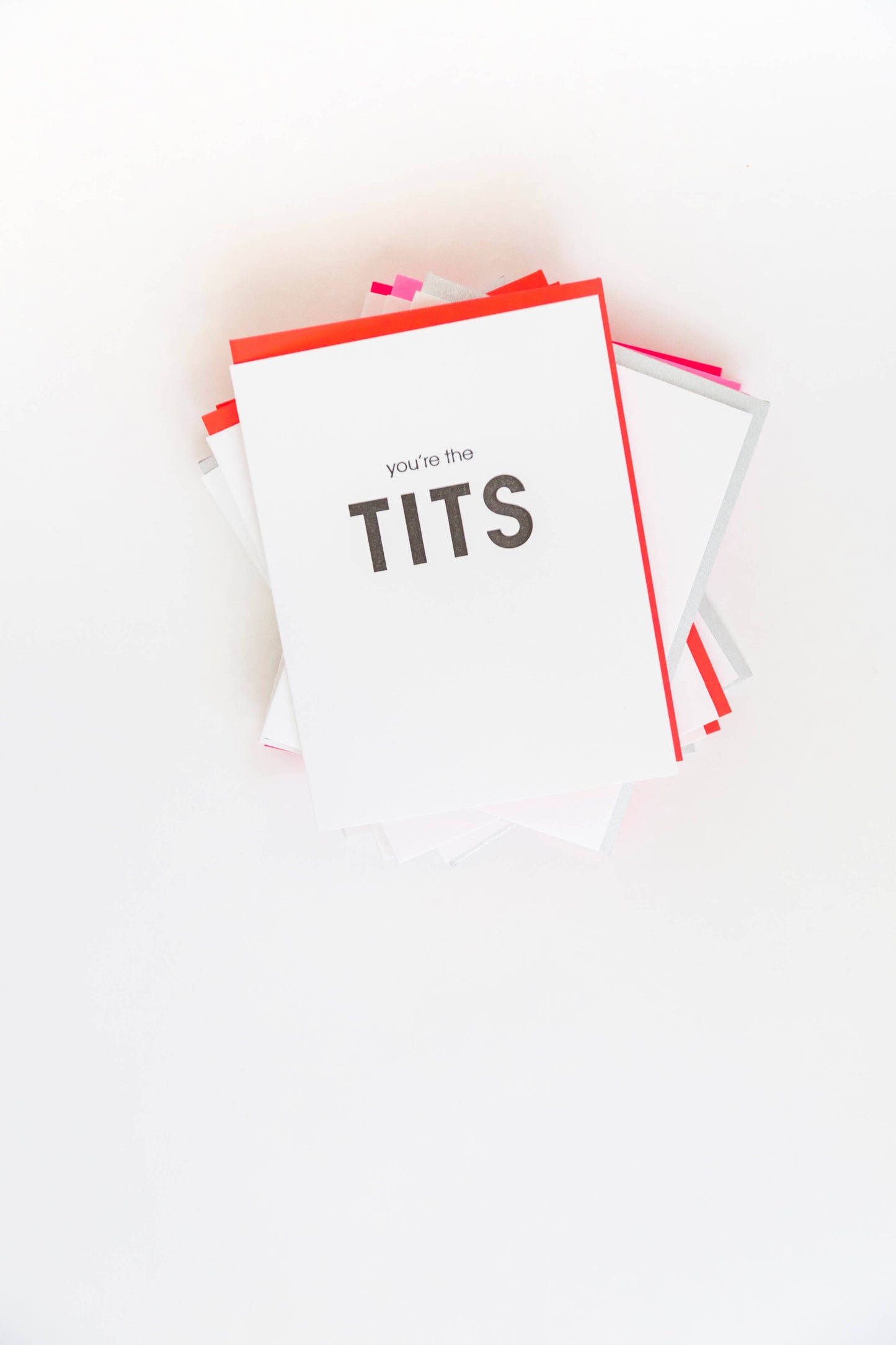 Chez Gagné - You're the Tits Letterpress Greeting Card