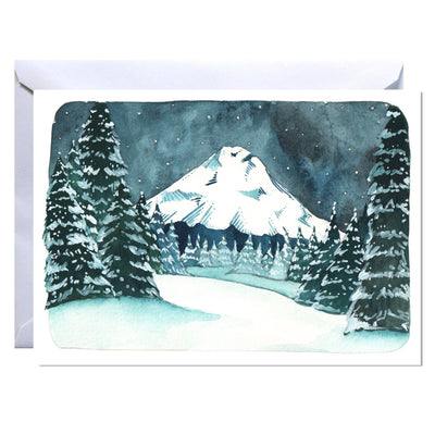 michele maule - Greeting Card - Mt Hood Wonderland