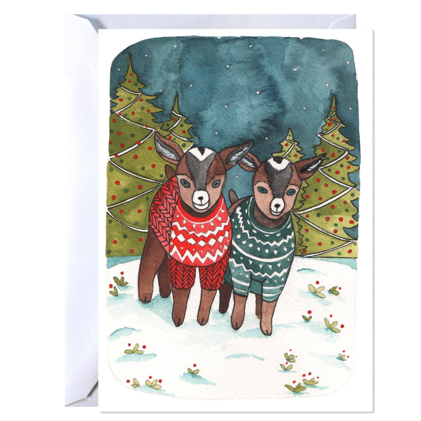 michele maule - Holiday Card - Holiday Goats in Sweaters