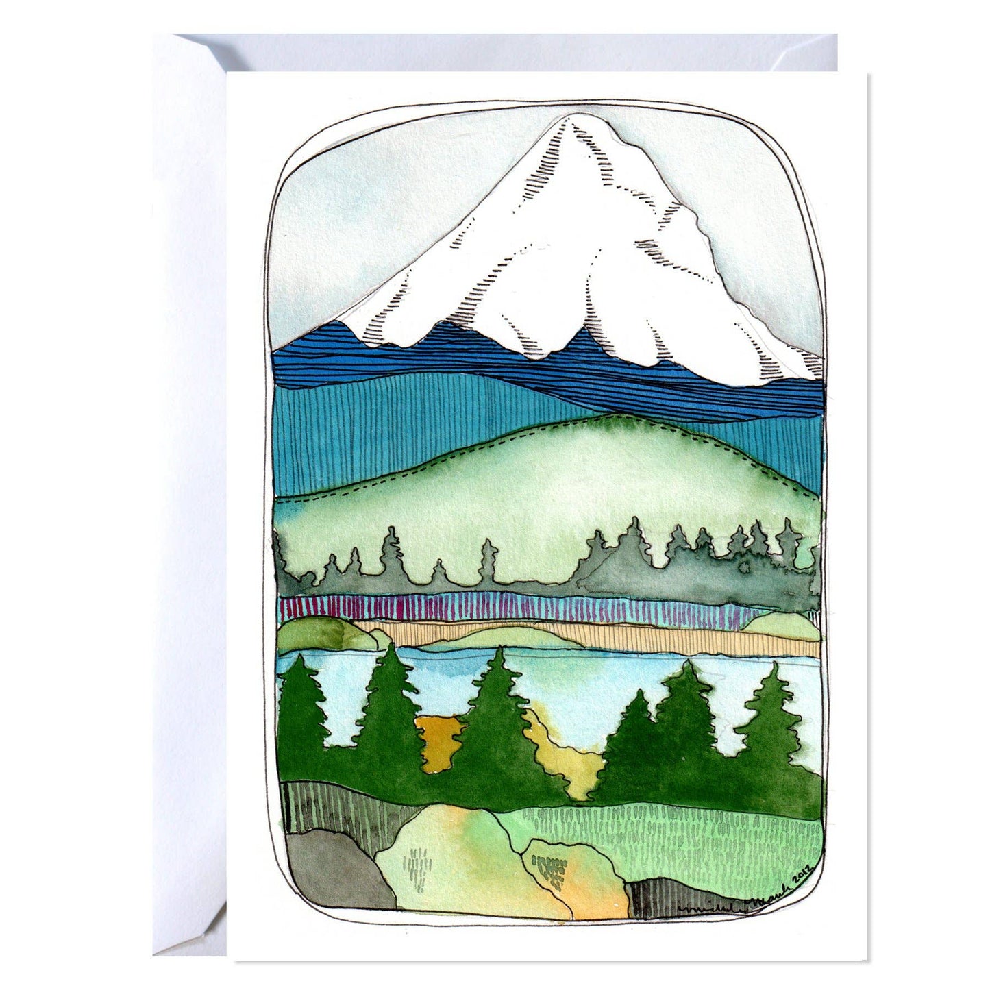 michele maule - Greeting Card - Mt Hood