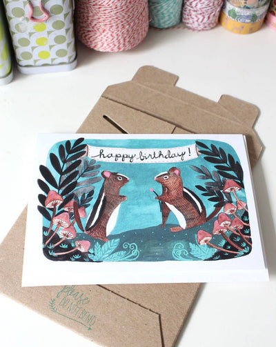 michele maule - Birthday Card - Chipmunk Birthday