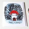 michele maule - Birthday Card - Mushroom House