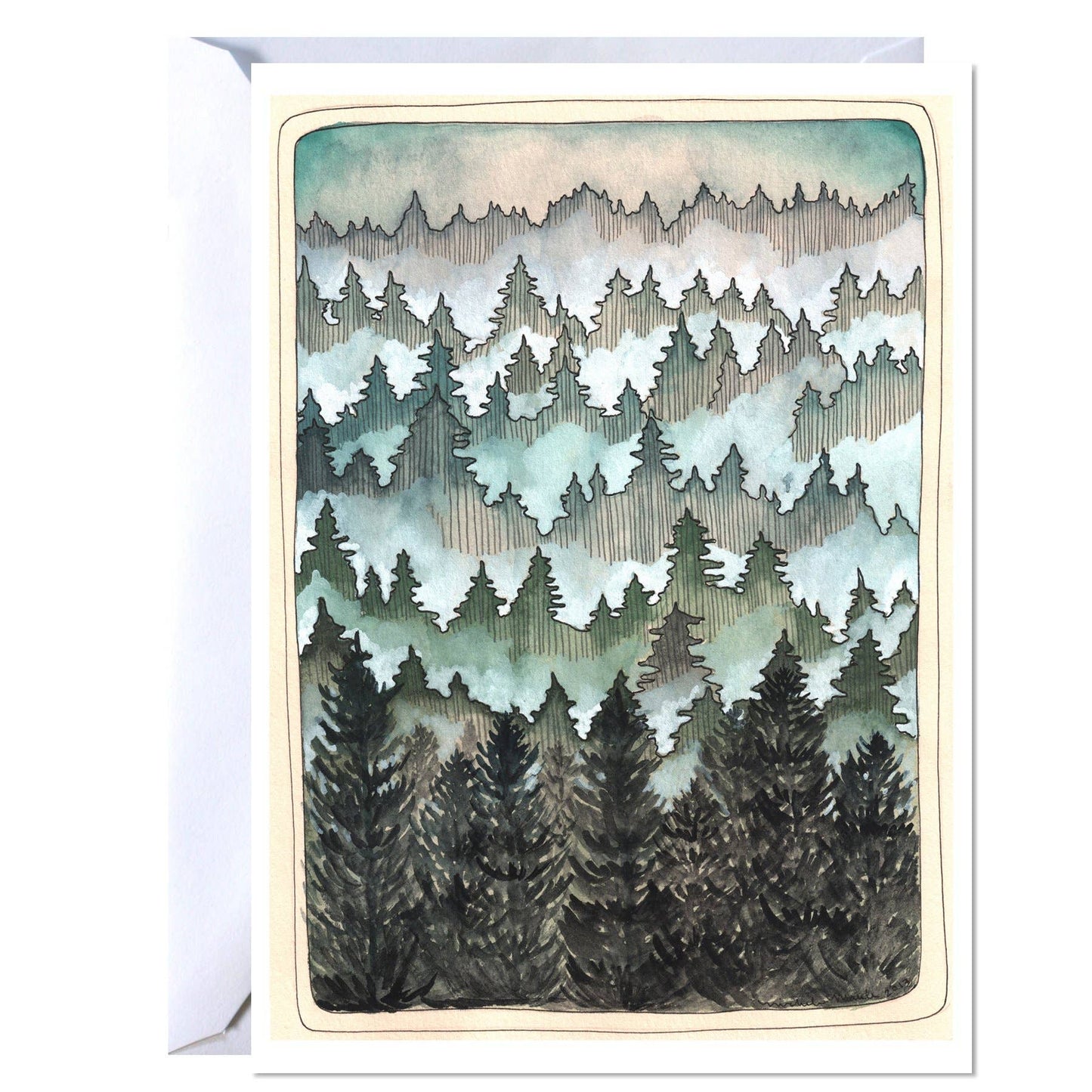 michele maule - Greeting Card - Northwest Forest