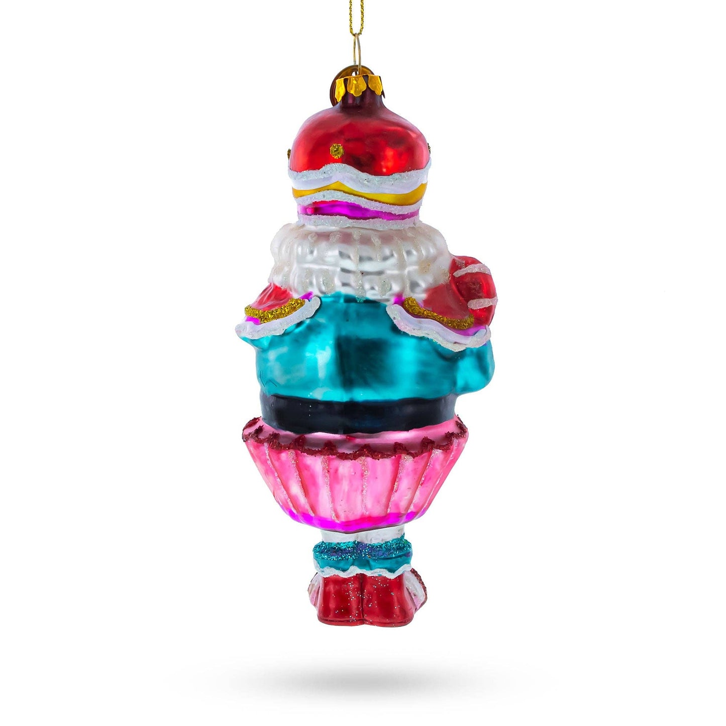 BestPysanky - Nutcracker with Cupcake Glass Ornament