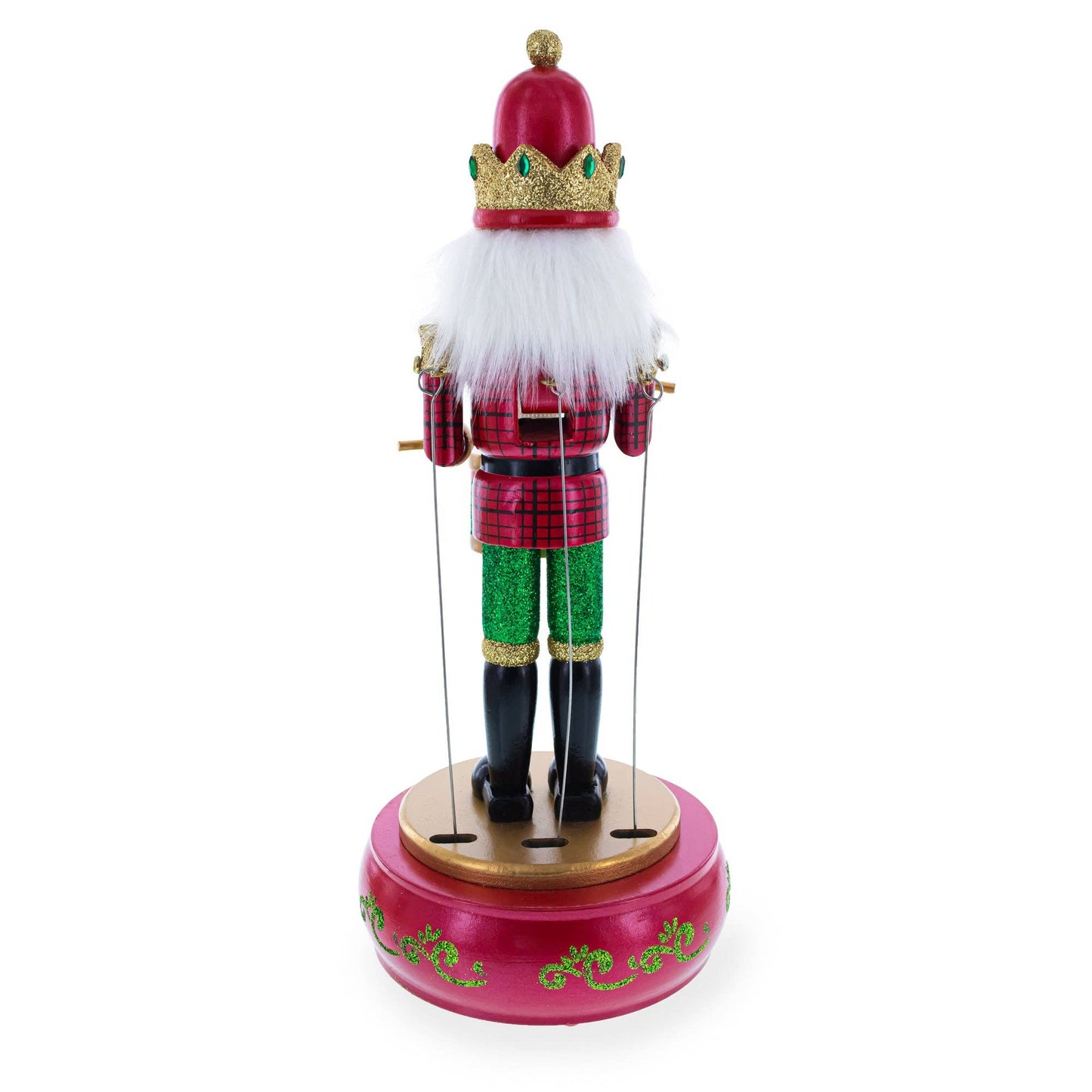 BestPysanky - Animated Nutcracker with Moving Arms and Music Box 13 Inches