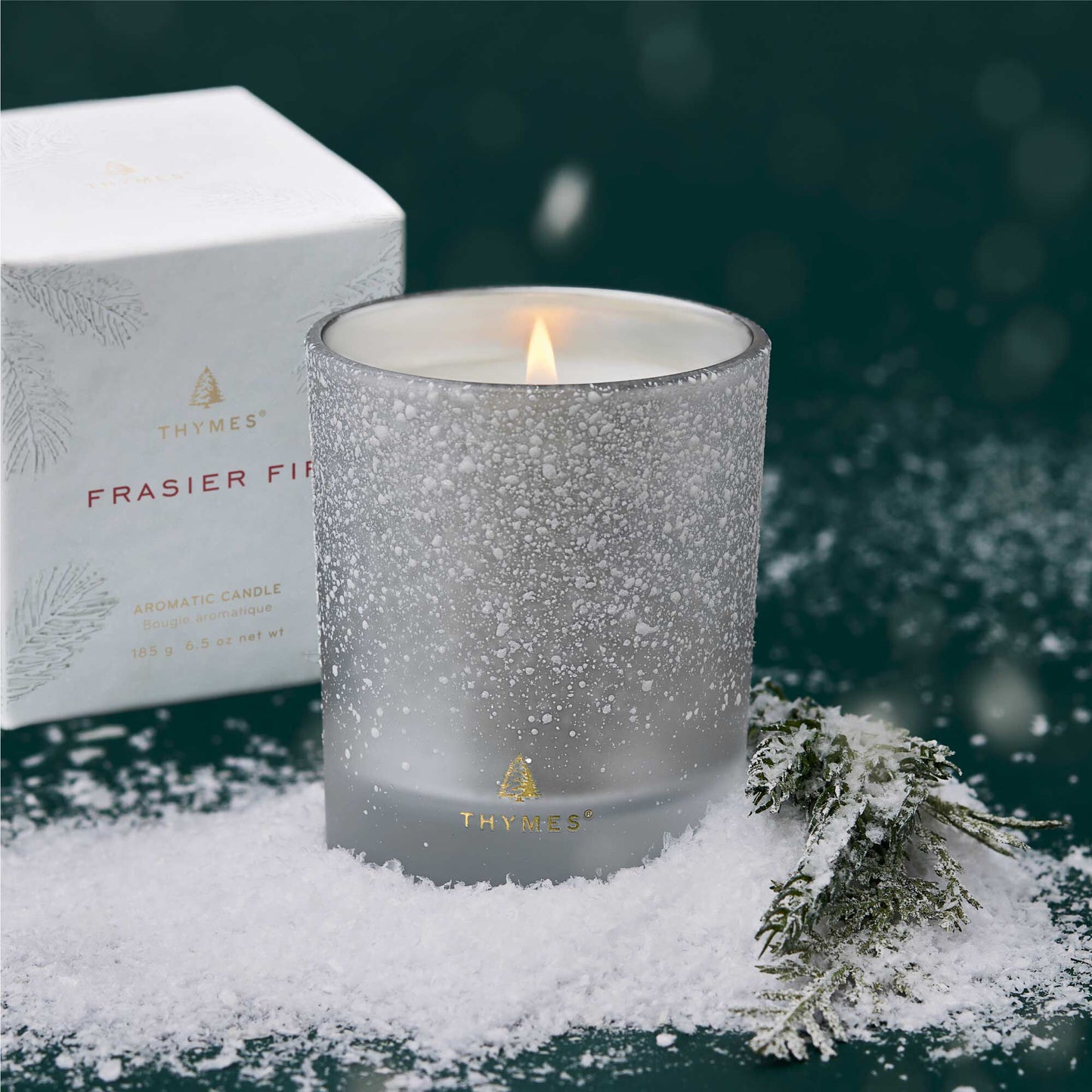 THYMES - Frasier Fir Flocked 6.5 oz Poured Candle