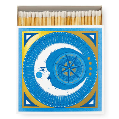 Archivist Gallery - Golden Moon Square Matchbox - 4x4 - 125 matches