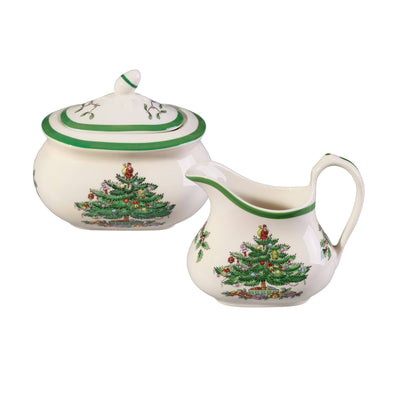 Spode - Christmas Tree 3pc Sugar & Creamer Set