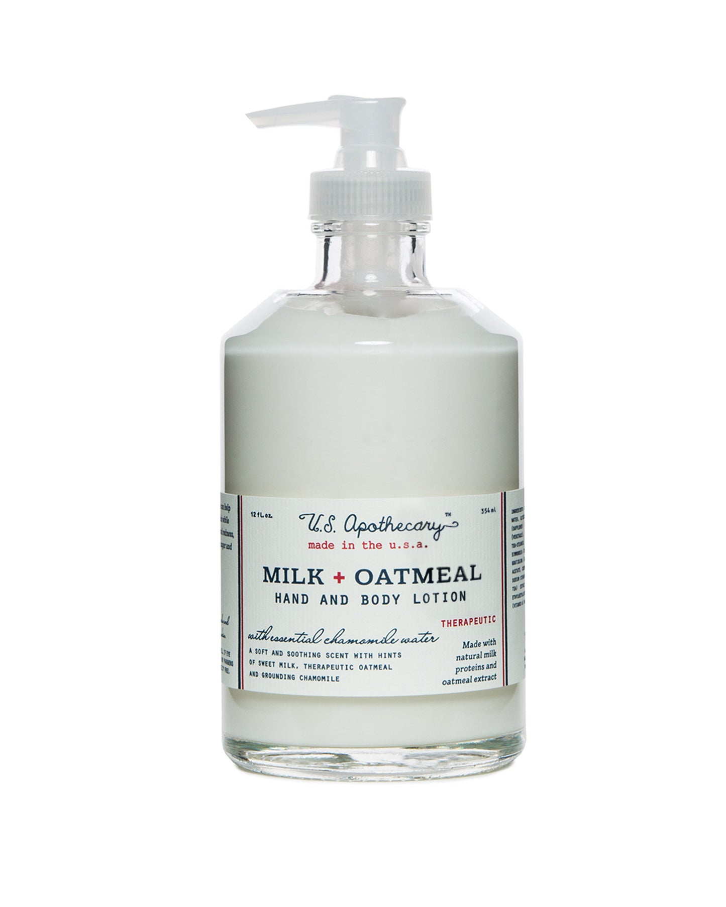 U.S. APOTHECARY - MILK + OATMEAL HAND AND BODY LOTION