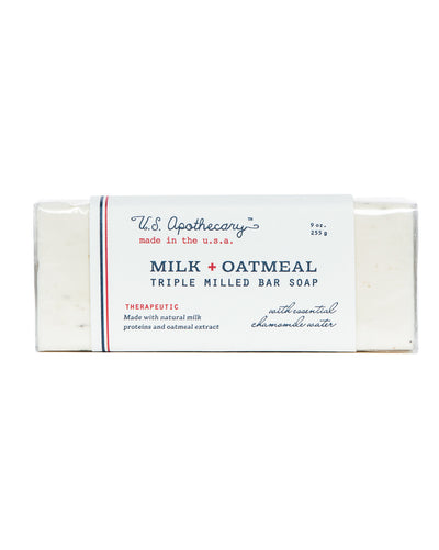 U.S. APOTHECARY - MILK + OATMEAL TRIPLE MILLED BAR SOAP