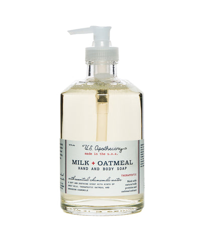 U.S. APOTHECARY - MILK + OATMEAL HAND AND BODY SOAP