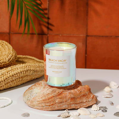 Moodcast Fragrance Co. - Beach Vacay - 8oz Coconut Wax Candle - Tarvos Boutique