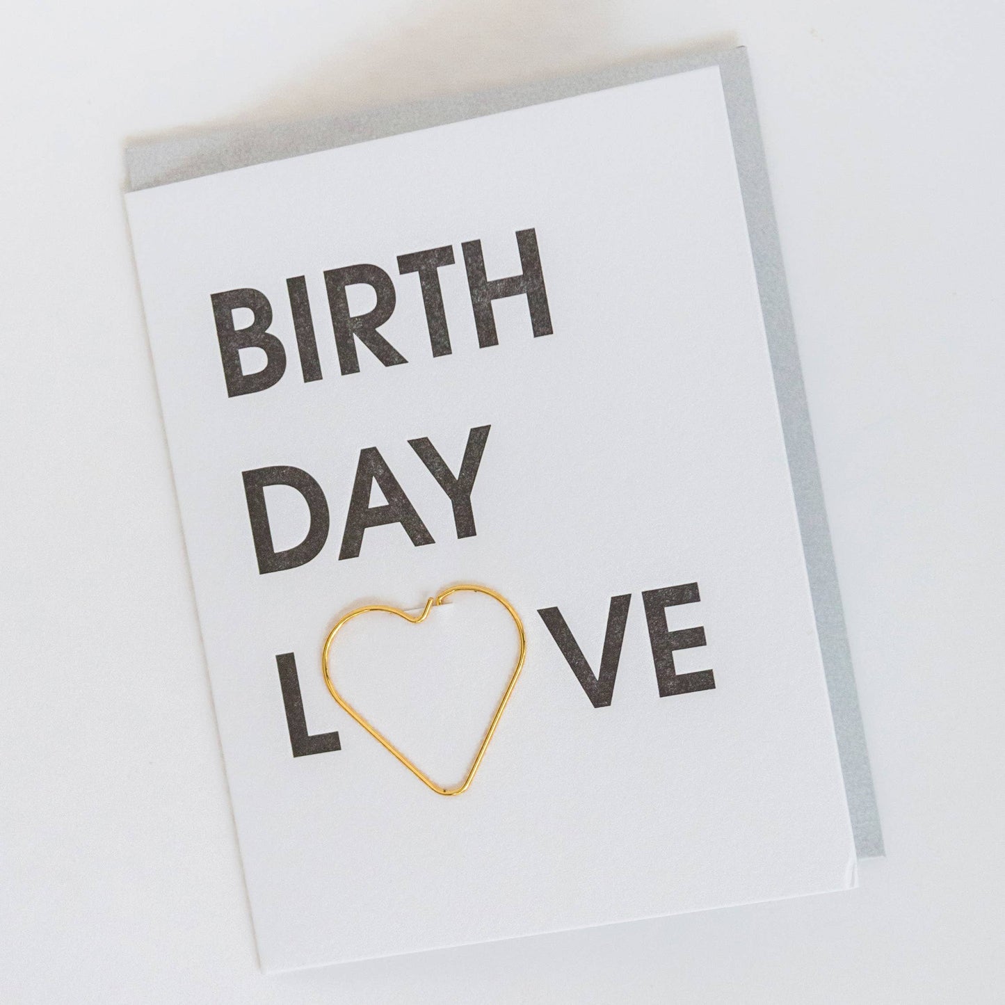 Chez Gagné - Birthday Love Paper Clip Letterpress Greeting Card