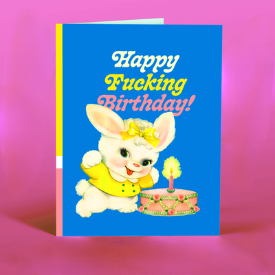 OffensiveDelightful - BUNNY CAKE birthday card