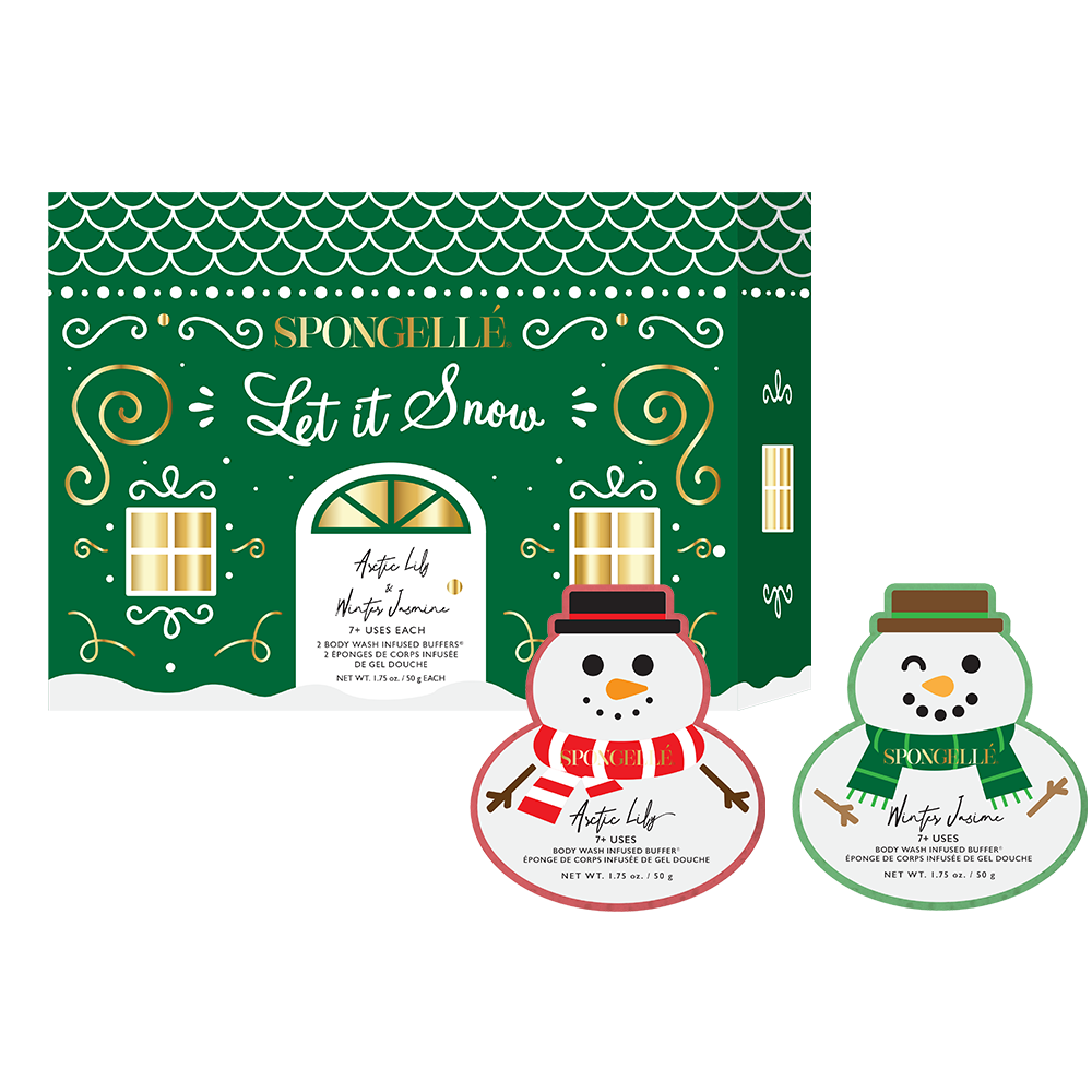 Spongellé - Let It Snow Holiday Snowman Gift Set Christmas Stocking Gift