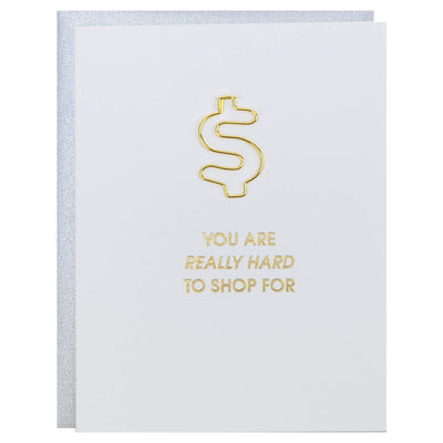 Chez Gagné - Really Hard to Shop For - Money Paper Clip Greeting Card