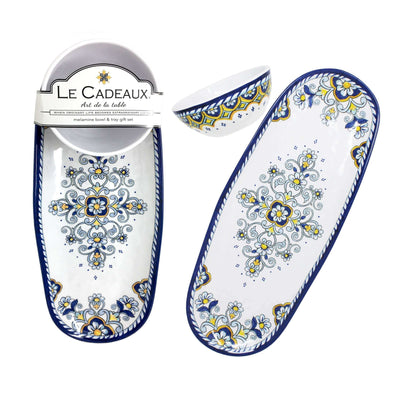 Le Cadeaux - Sorrento Melamine Bowl and Tray Gift Set - Tarvos Boutique