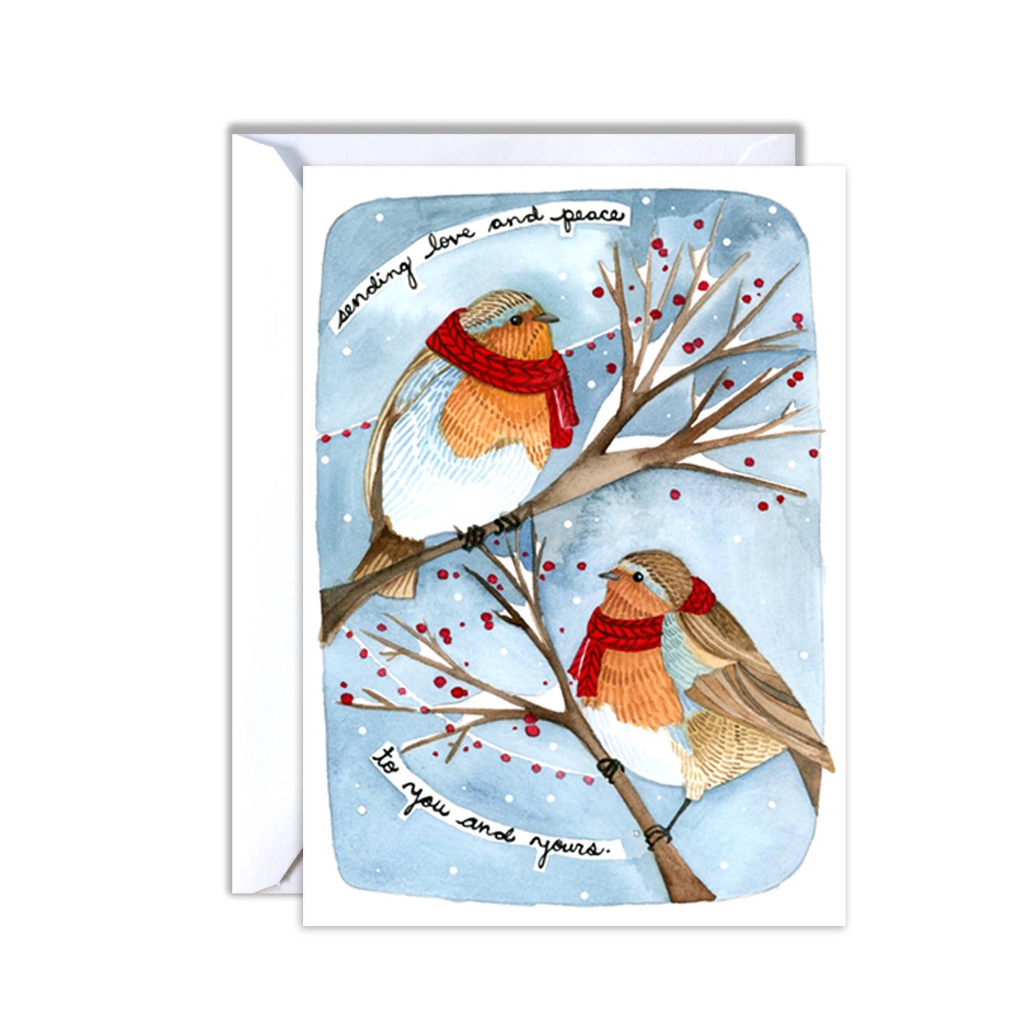 michele maule - Holiday Card - Winter Robins