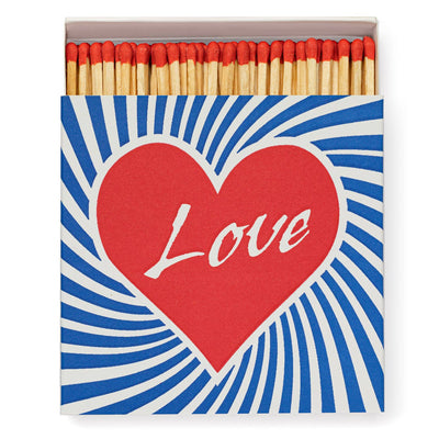 Archivist Gallery - LOVE Square Matchbox - 4x4 - 125 matches