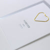 Chez Gagné - Forever and Ever Heart Paper Clip Letterpress Greeting Card