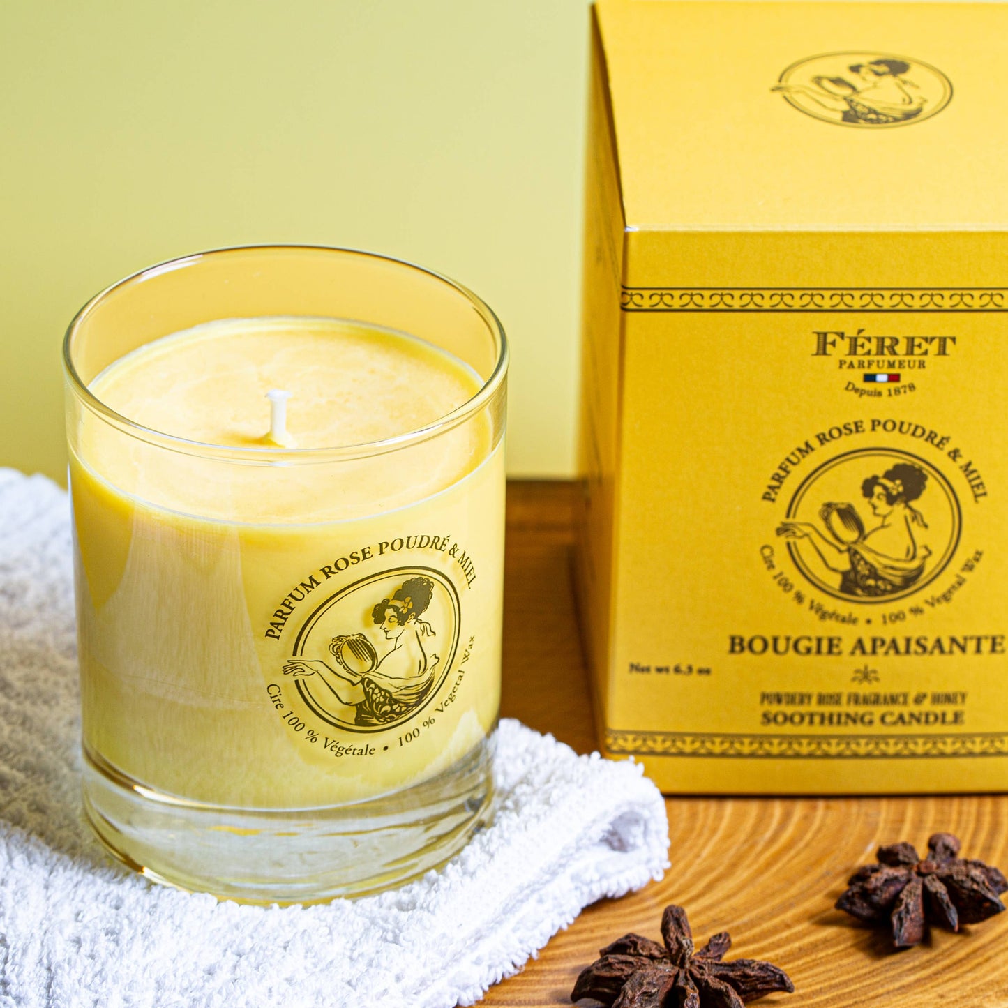 Feret Parfumeur - Soothing Candle 6.34oz - Rose and Honey