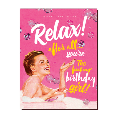 OffensiveDelightful - PINK BUBBLES birthday card