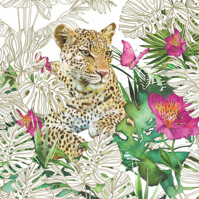 Paperproducts Design - BEV-LEOPARD COCKTAIL NAPKIN 10" X 10"