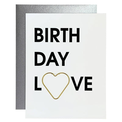 Chez Gagné - Birthday Love Paper Clip Letterpress Greeting Card