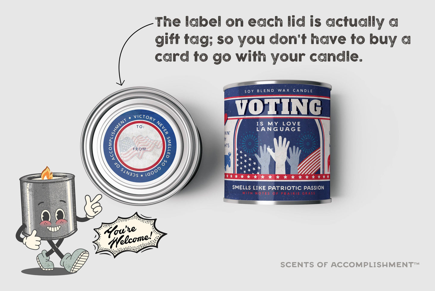 Scents of Accomplishment - Voting is my Love Language 16oz. Candle