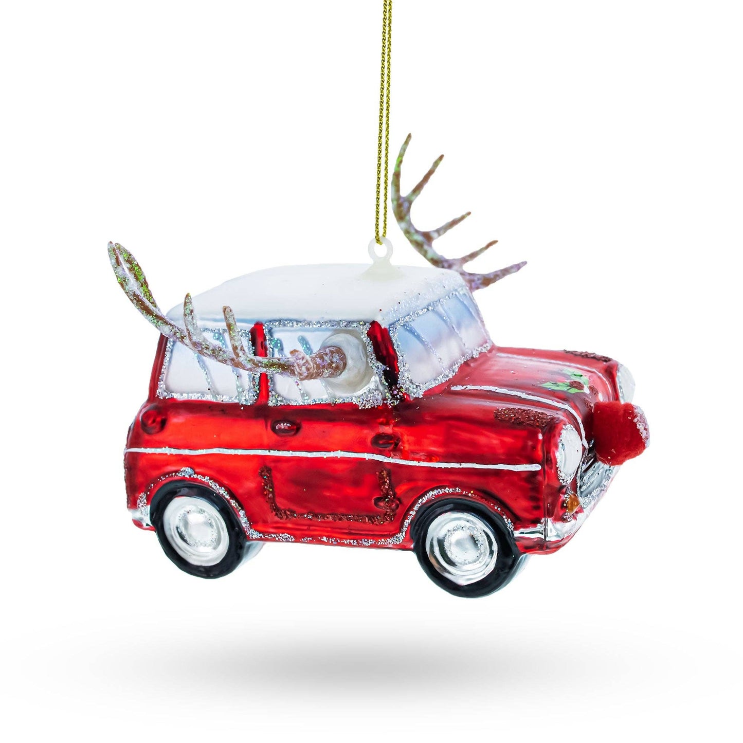 BestPysanky - Car Decked Out with Nose & Antlers Ornament