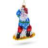 BestPysanky - Sporty Santa on Snowboard Blown Glass Ornament