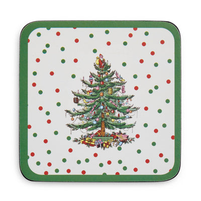 Spode - Polka Dot S/6 Coasters: Christmas Tree Polka Dot