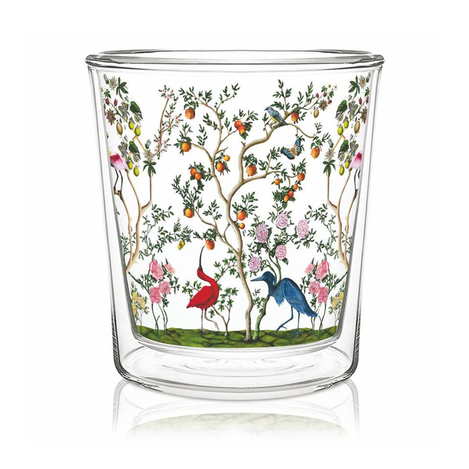 Paperproducts Design - TEA GLASS - BIRD & BRANCH CHINOISERIE