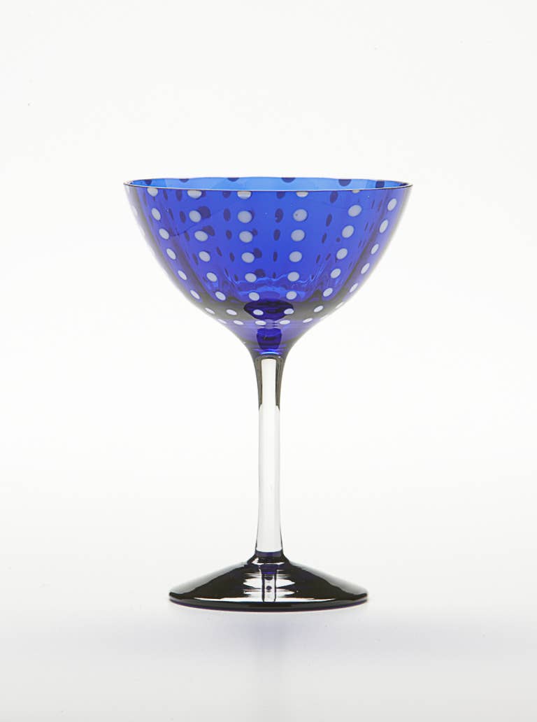 Zafferano America - Perle Cocktail Goblet: Blue