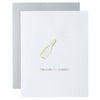 Chez Gagné - This Calls for Bubbly Paper Clip Letterpress Greeting Card