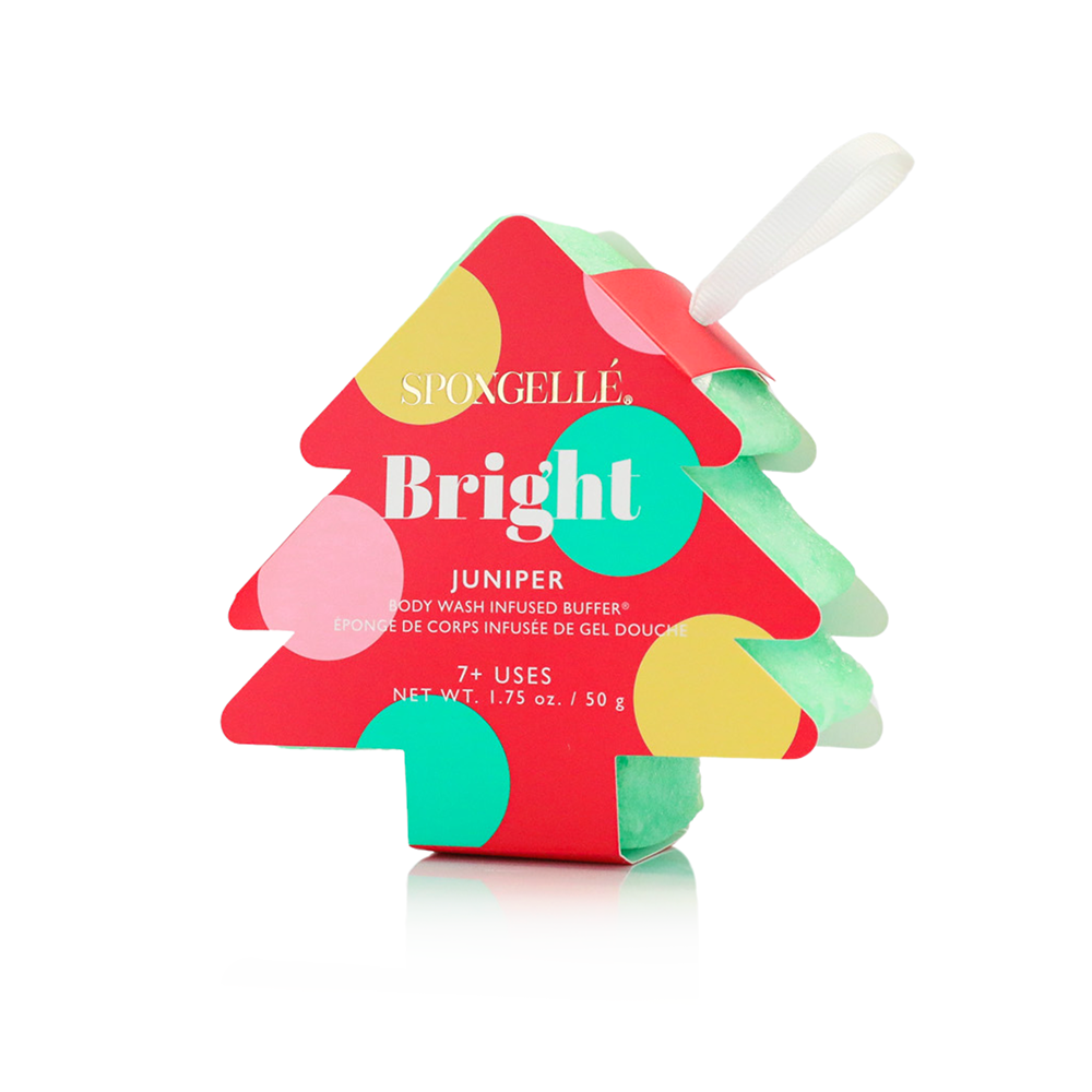 Spongellé - Bright - Juniper Holiday Tree Buffer - Christmas Stocking 