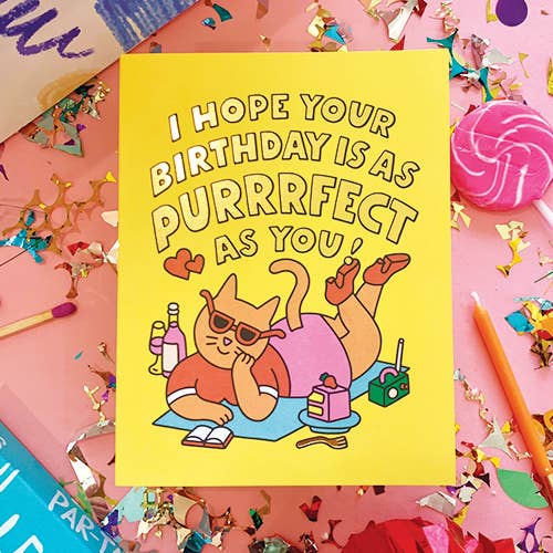 The Social Type - Purrrfect Birthday Card