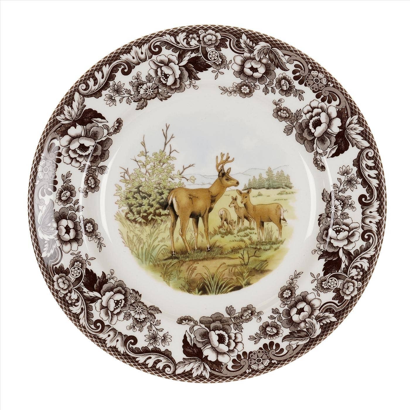 Portmeirion, Spode, Pimpernel, Wrendale Designs - Spode Woodland Dinner Plate 10.5 inch (Mule Deer)