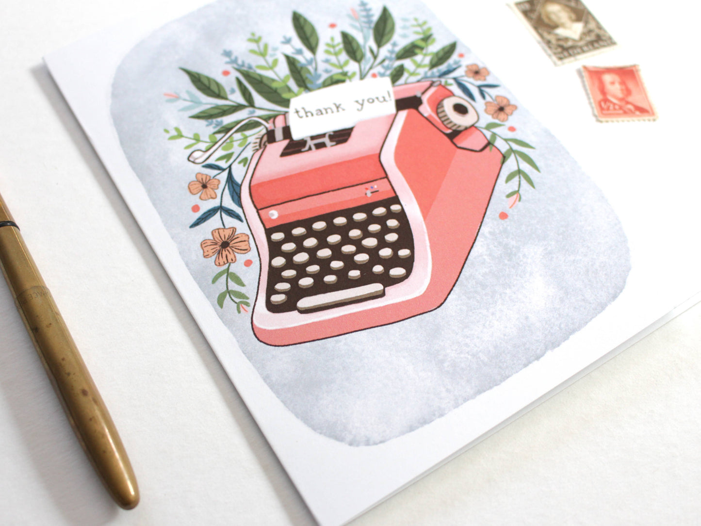 michele maule - Thank You Card - Typewriter