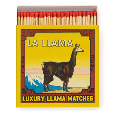 Archivist Gallery - La llama Square Matchbox - 4x4 - 125 matches